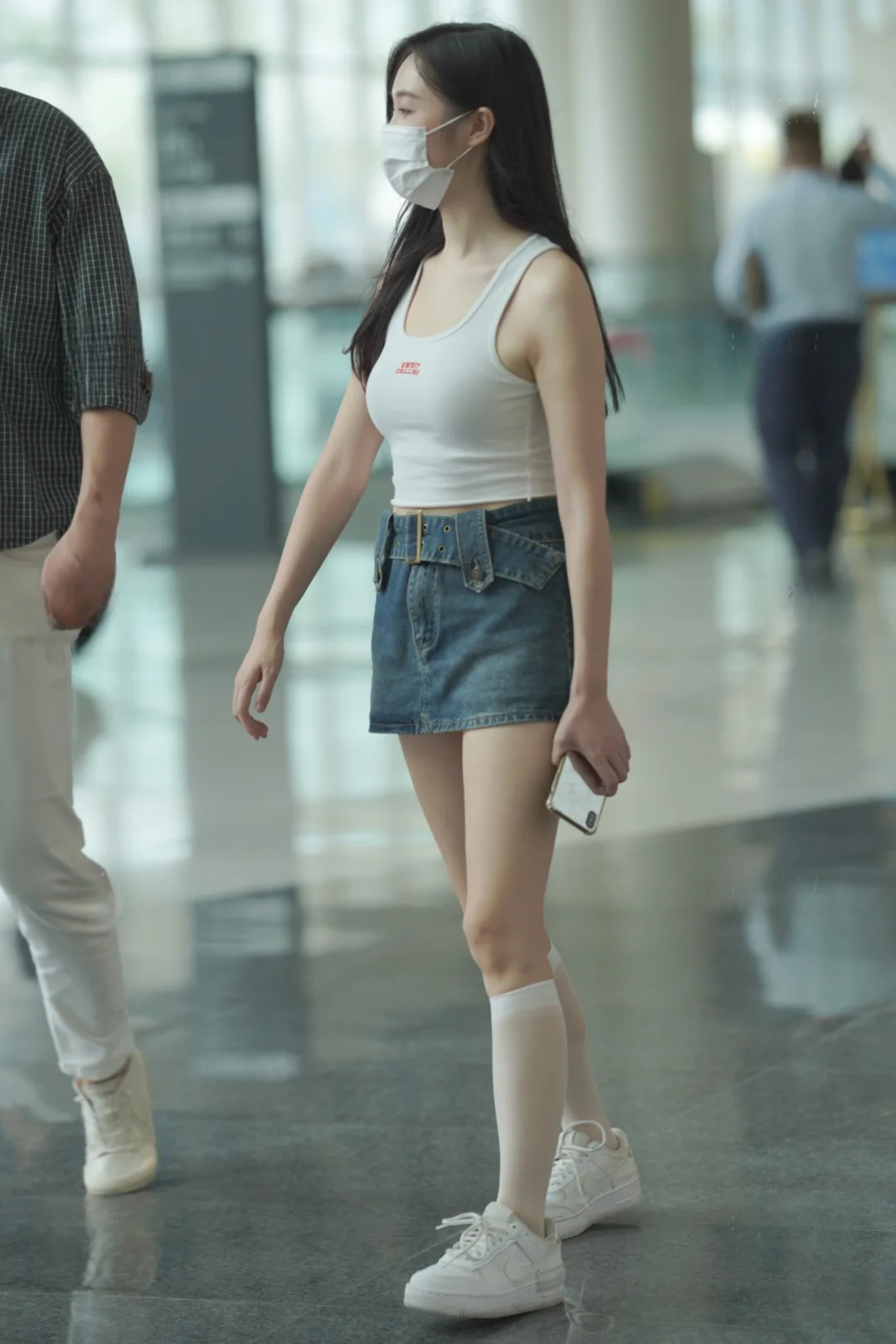 白丝小腿袜 清新靓丽