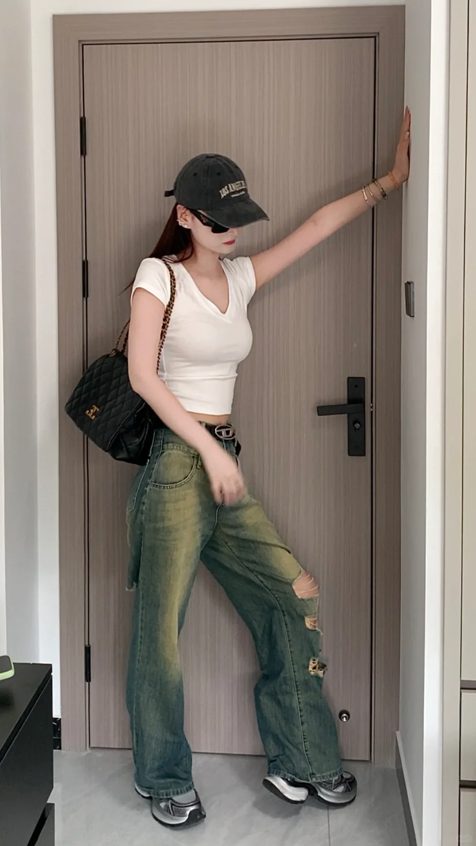170/56高个子梨形身材上班休闲辣妹穿搭ootd