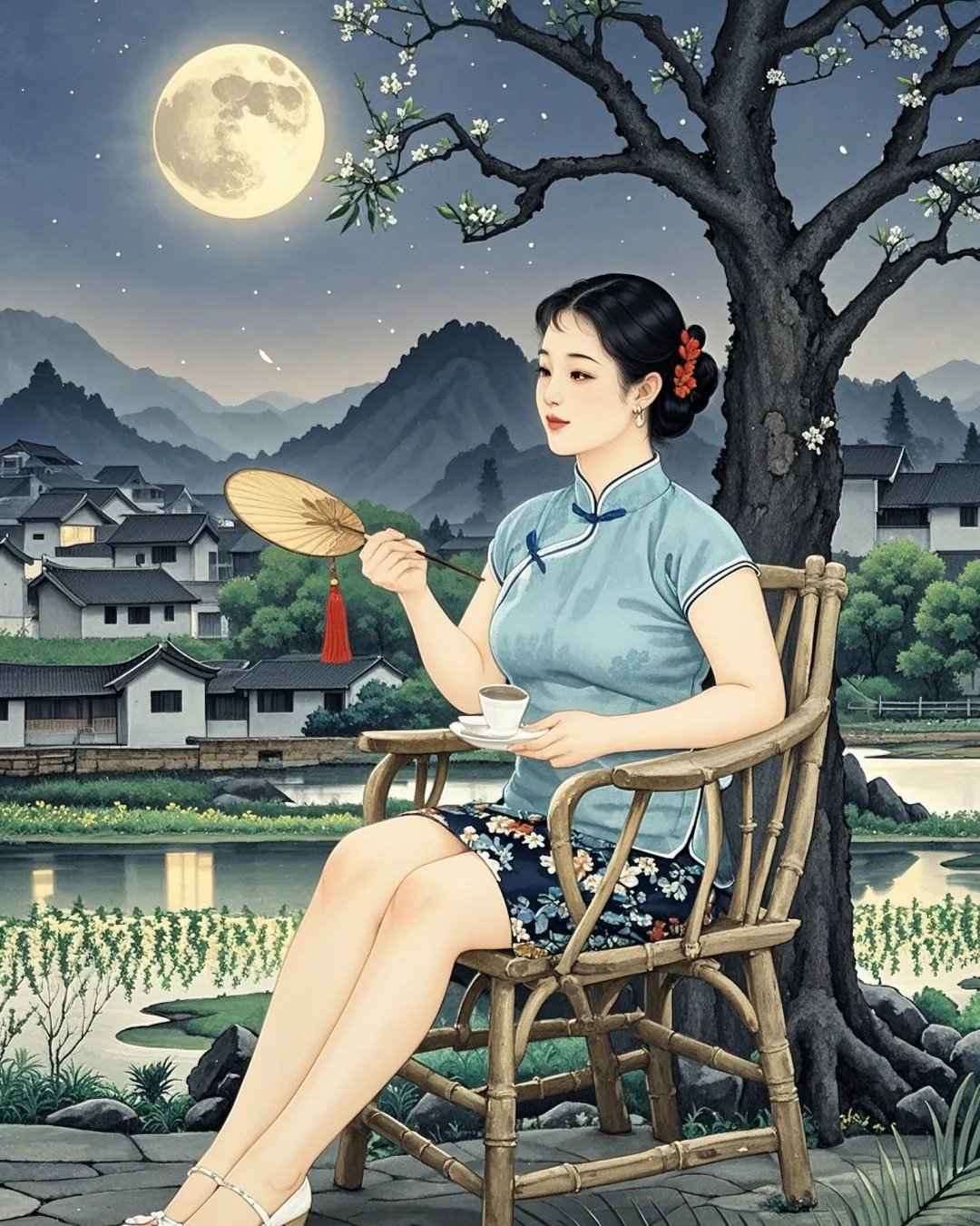 《乡村夜，阿姨相伴，重拾生活之美》