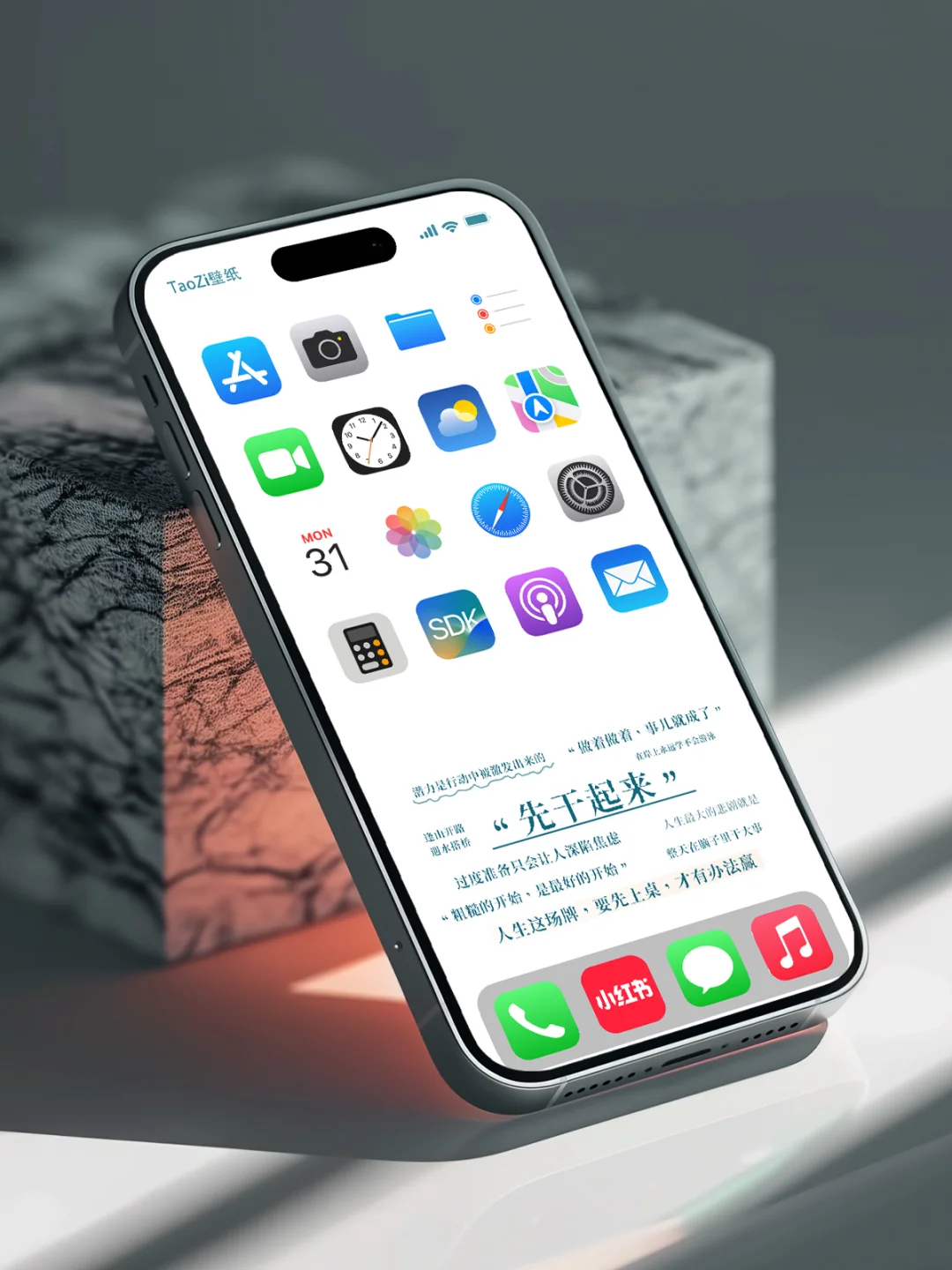 正念壁纸｜先干起来💪｜手机壁纸 #220