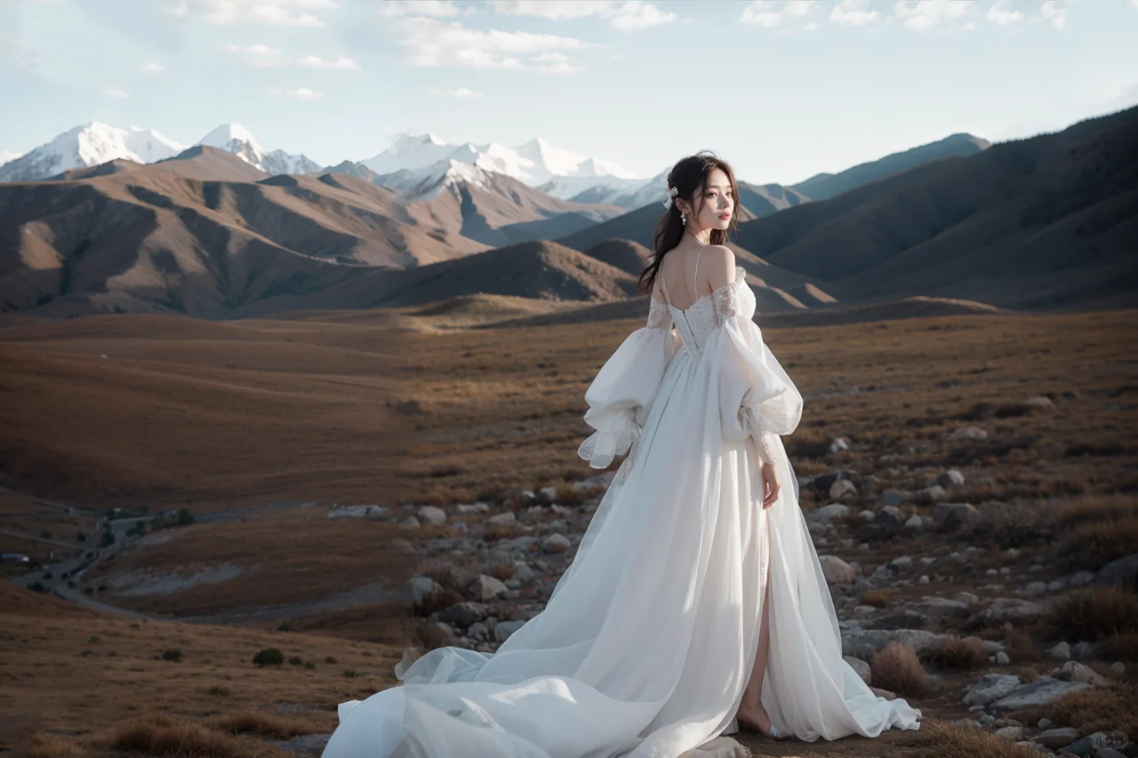 🏔️ 雪山之巅，纯白女神降临！
