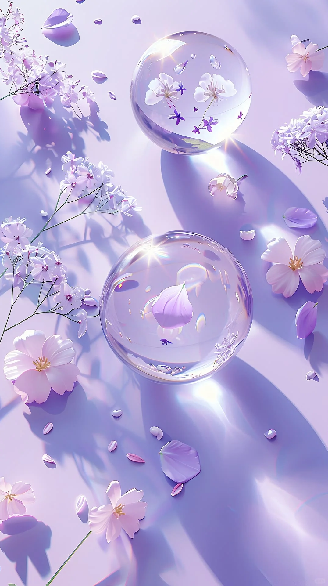 紫色泡泡的聊天背景清新~