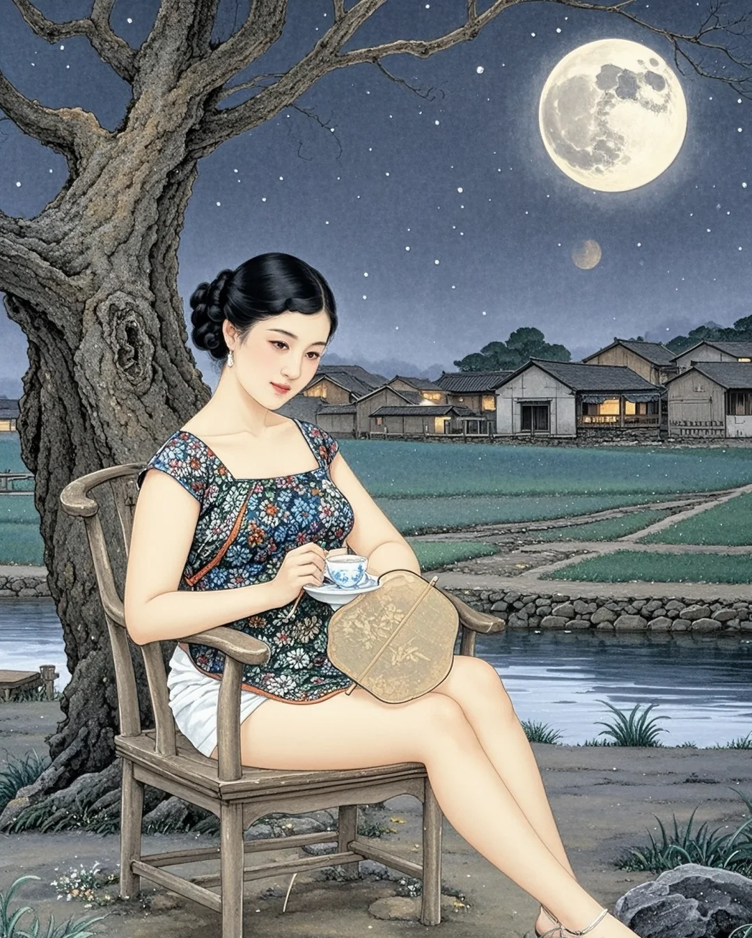 《乡村夜，阿姨相伴，重拾生活之美》