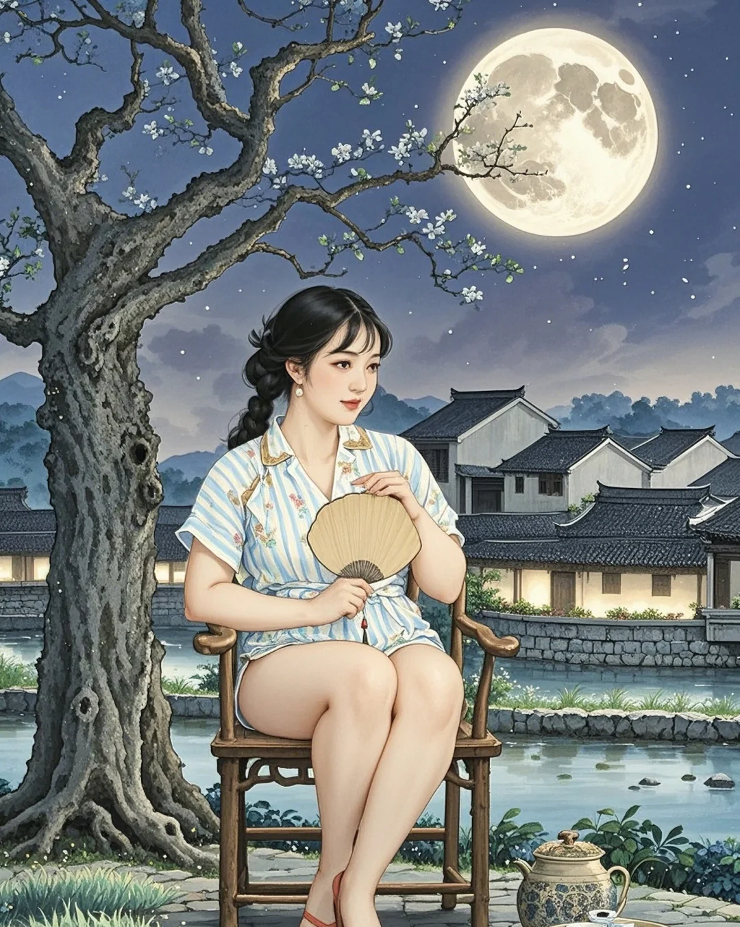 《乡村夜，阿姨相伴，重拾生活之美》