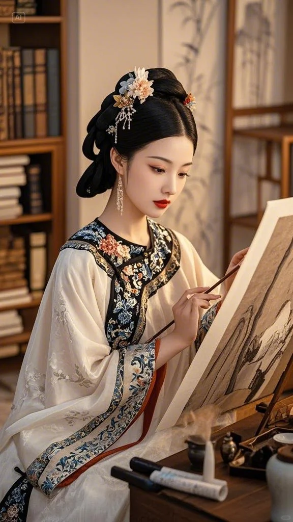 明制公主妆的宋制汉服～～
