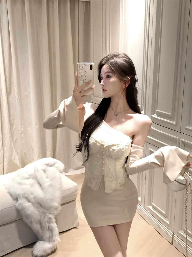 甜美的法式温柔法式辣妹裙