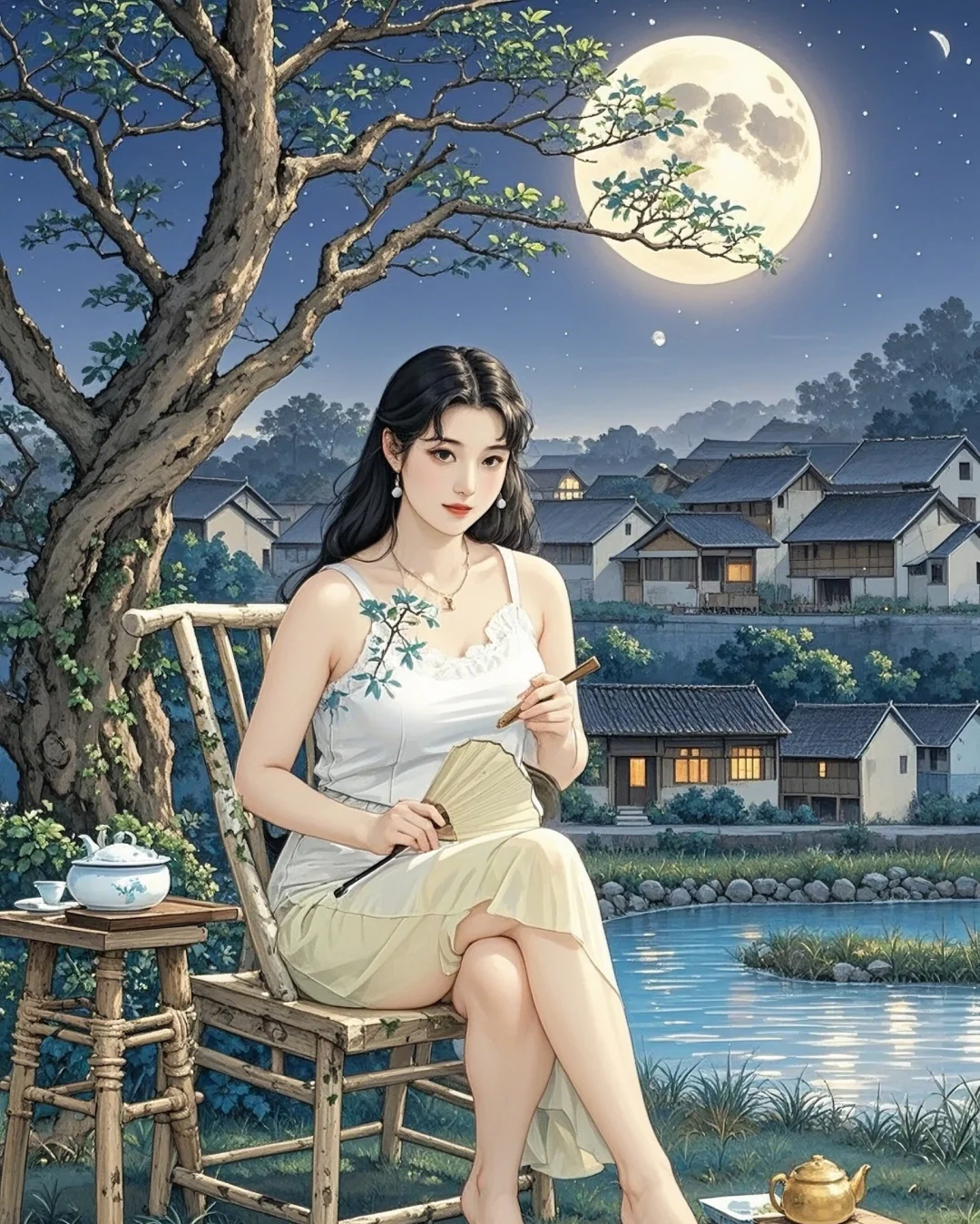 《乡村夜，阿姨相伴，重拾生活之美》