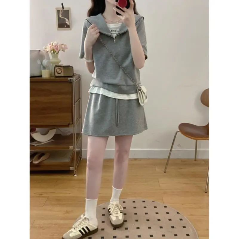 大码微胖休闲套装女2025新款夏季短袖上