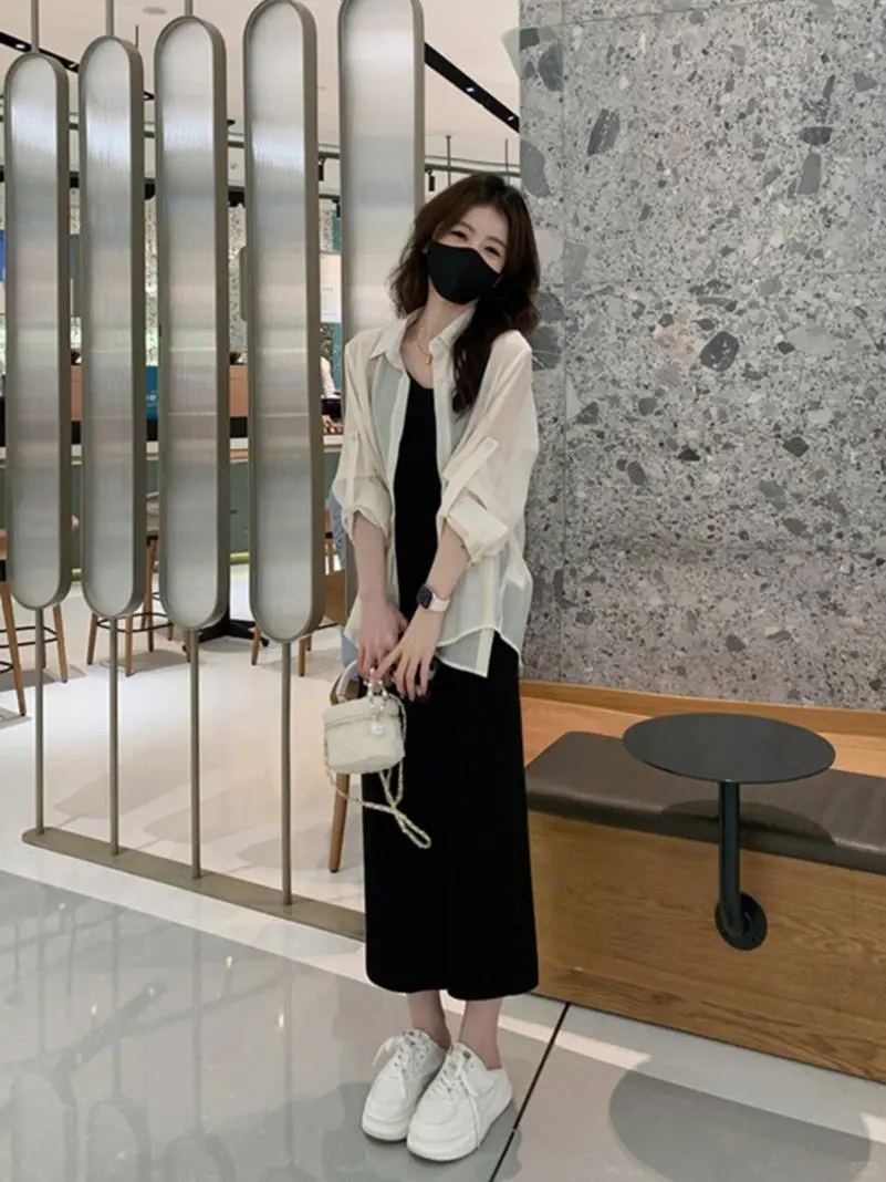 时髦设计感防晒衬衫套装裙女士2025夏季