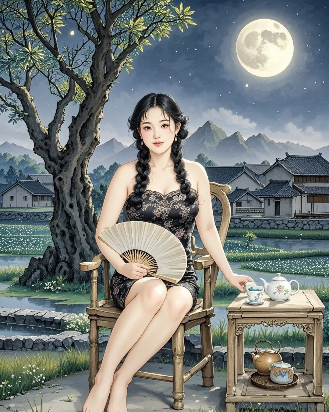 《乡村夜，阿姨相伴，重拾生活之美》