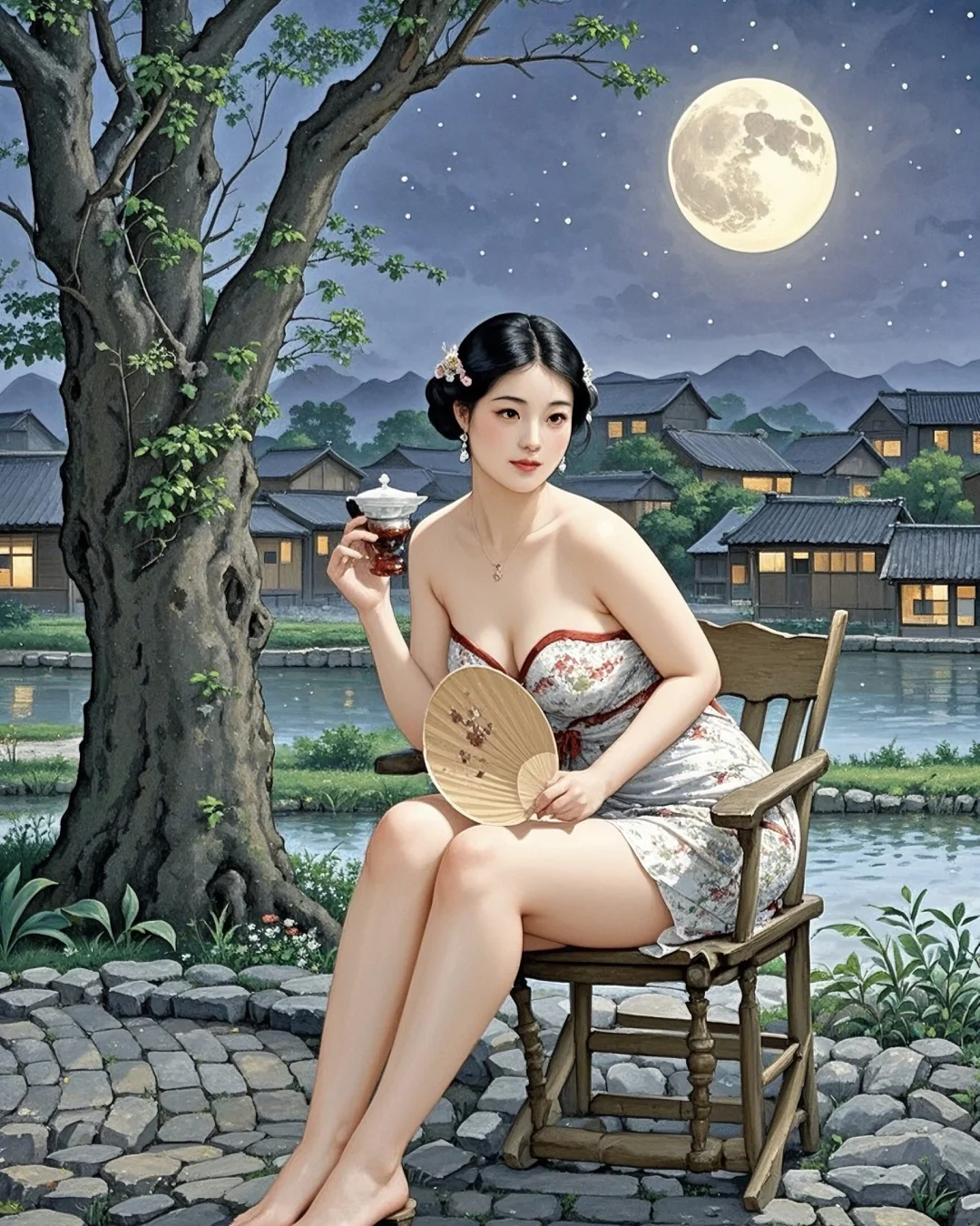 《乡村夜，阿姨相伴，重拾生活之美》