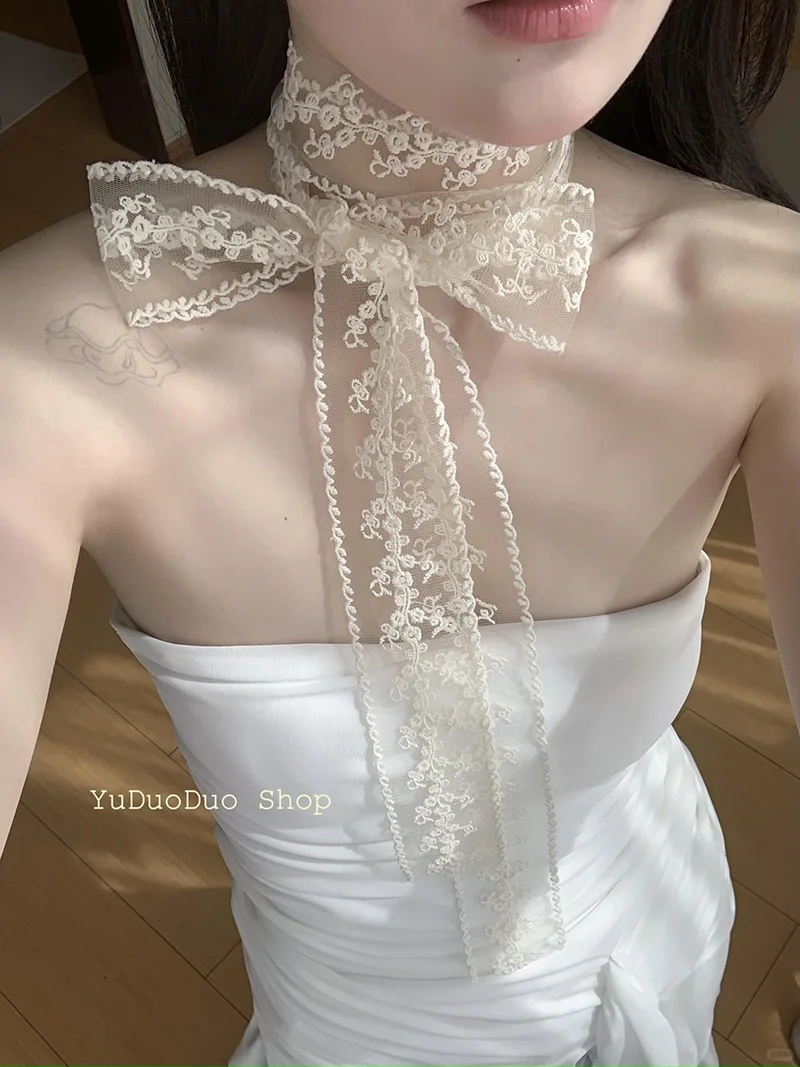 黑色蕾丝发带，显白必备✨