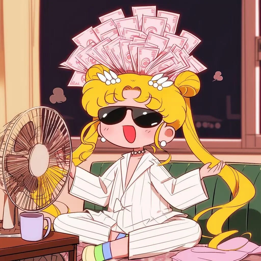 美女请发财！
