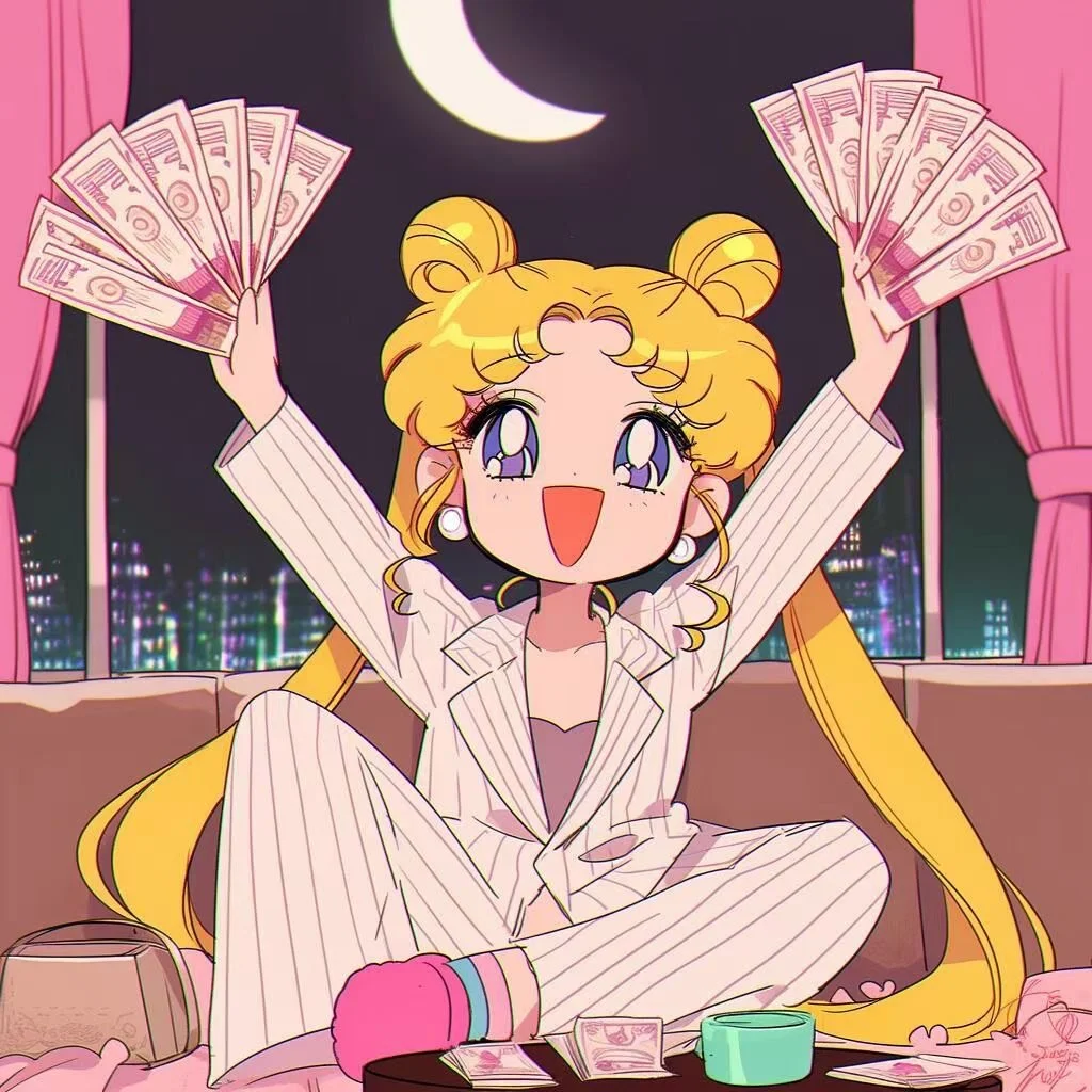 美女请发财！