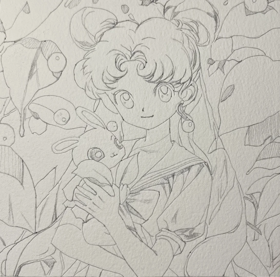 水彩画｜周末画美少女、大家周末在干啥呢？