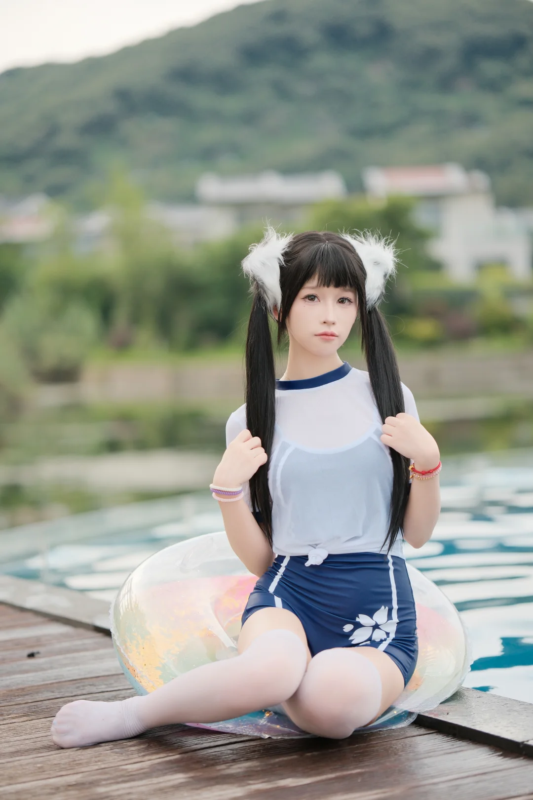 泳池长腿妹妹，爱了爱了