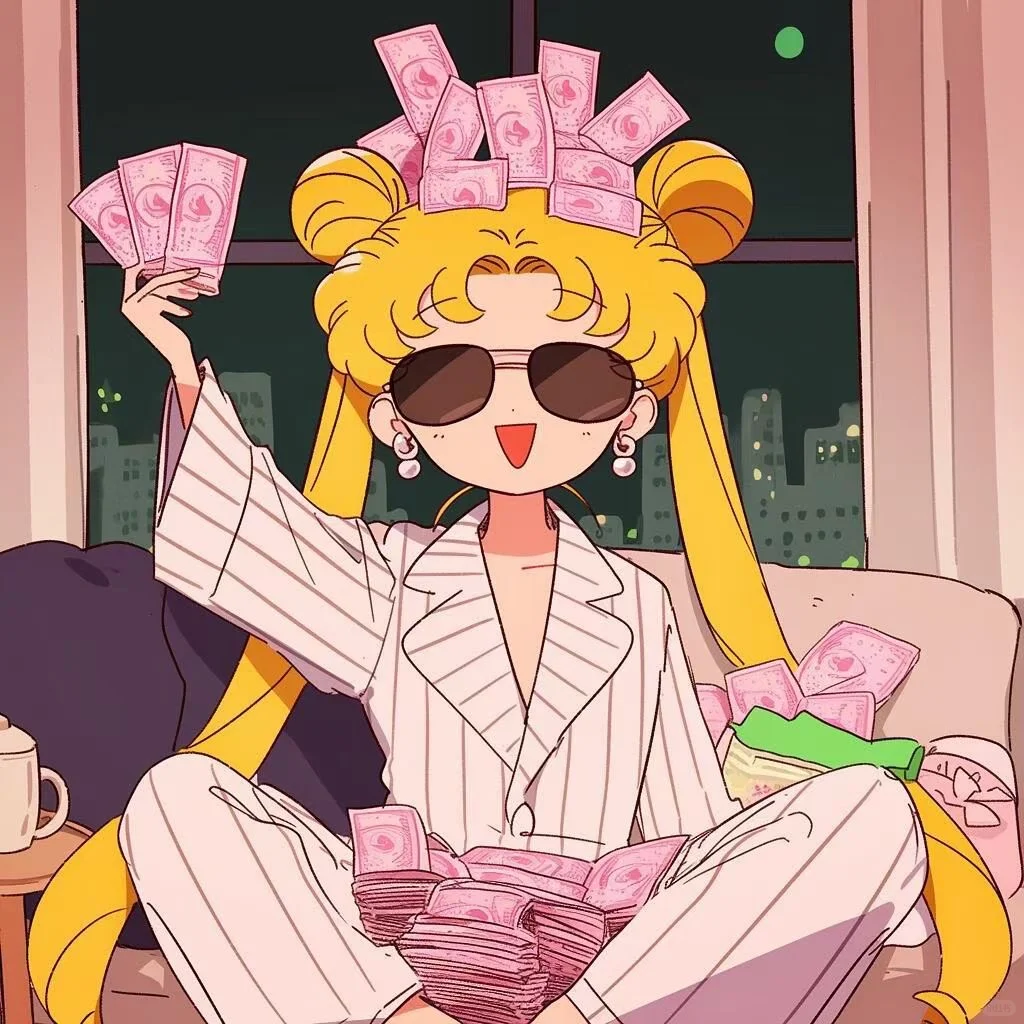 美女请发财！