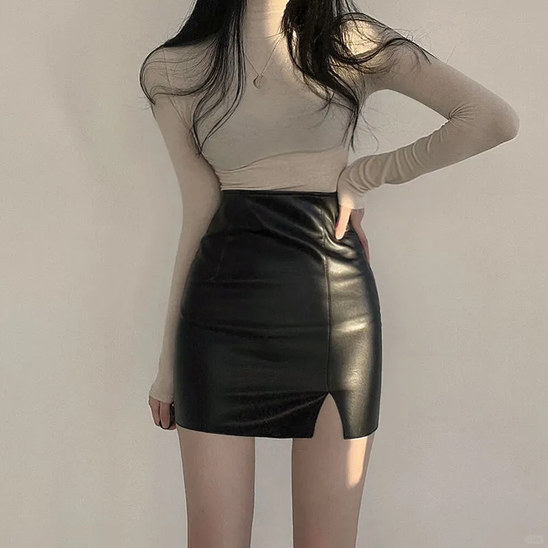 超爱的皮裙～小香风情穿搭