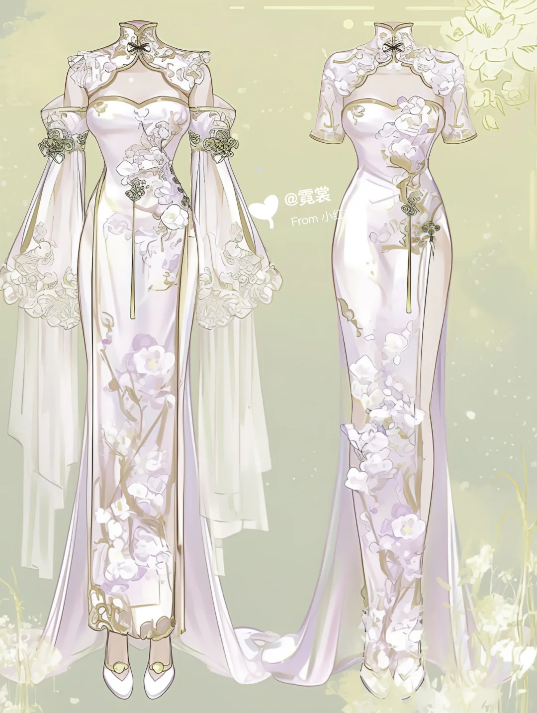 粉色桃花装｜中式旗袍裙