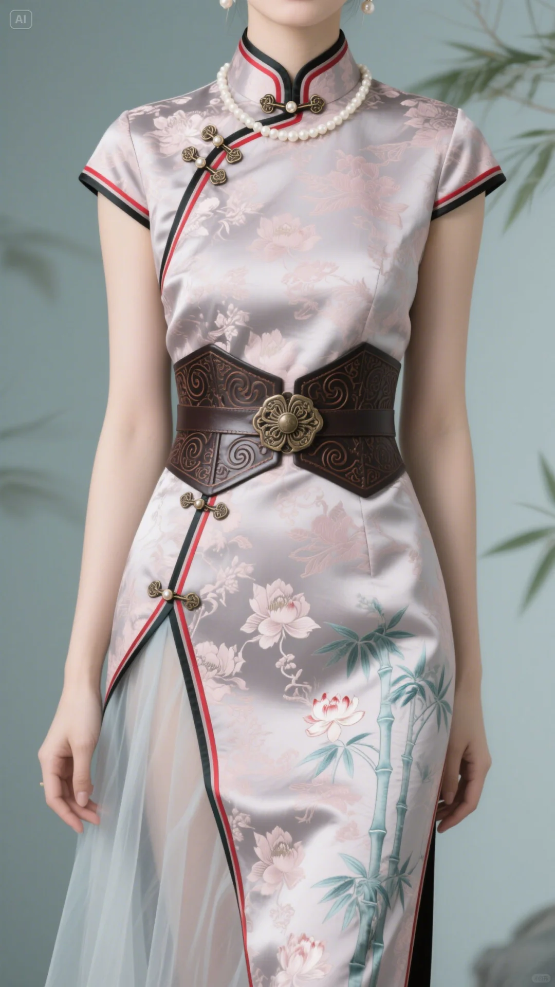 新中式旗袍、新中式礼服、旗袍、新中式服装设计