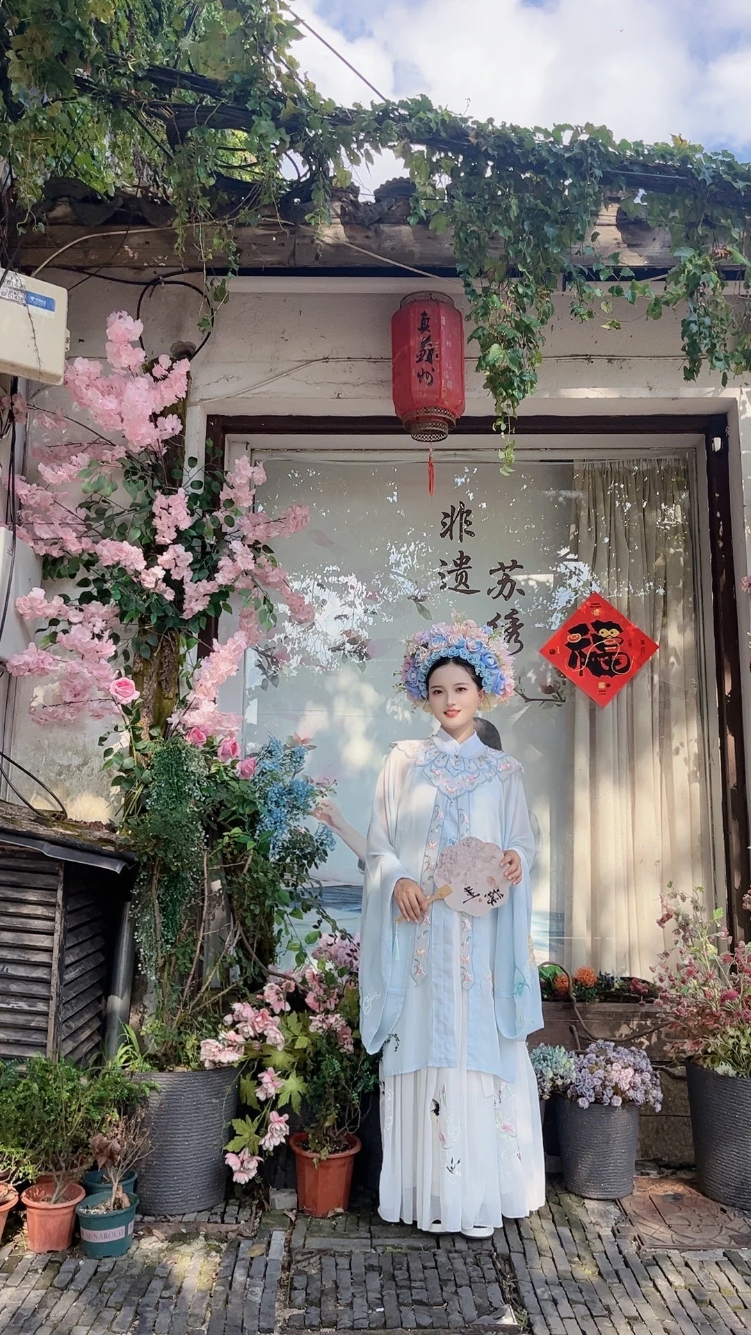一念簪花，一世无忧，今生戴花，世世漂亮
