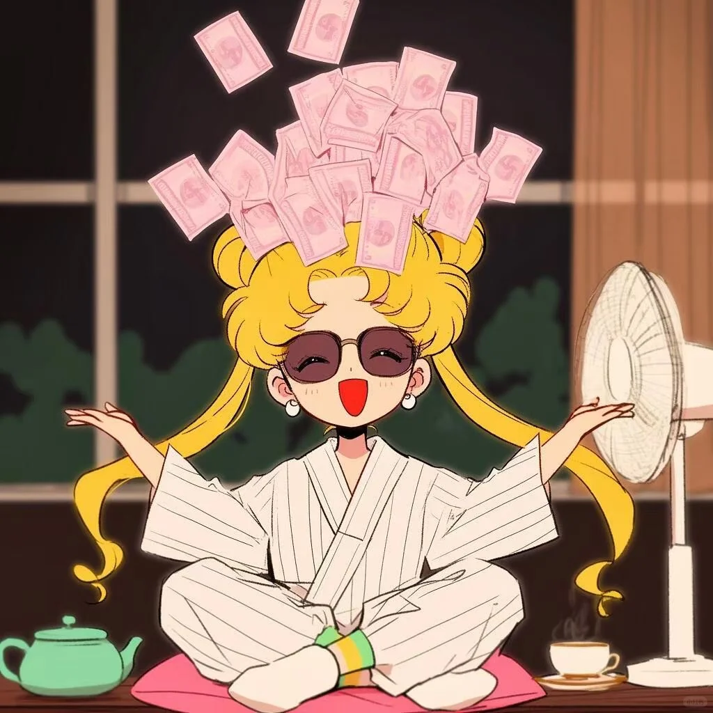 美女请发财！