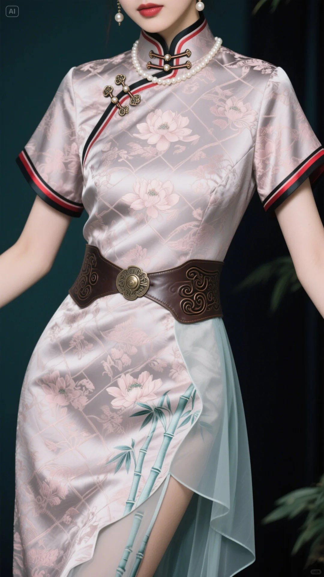 新中式旗袍、新中式礼服、旗袍、新中式服装设计