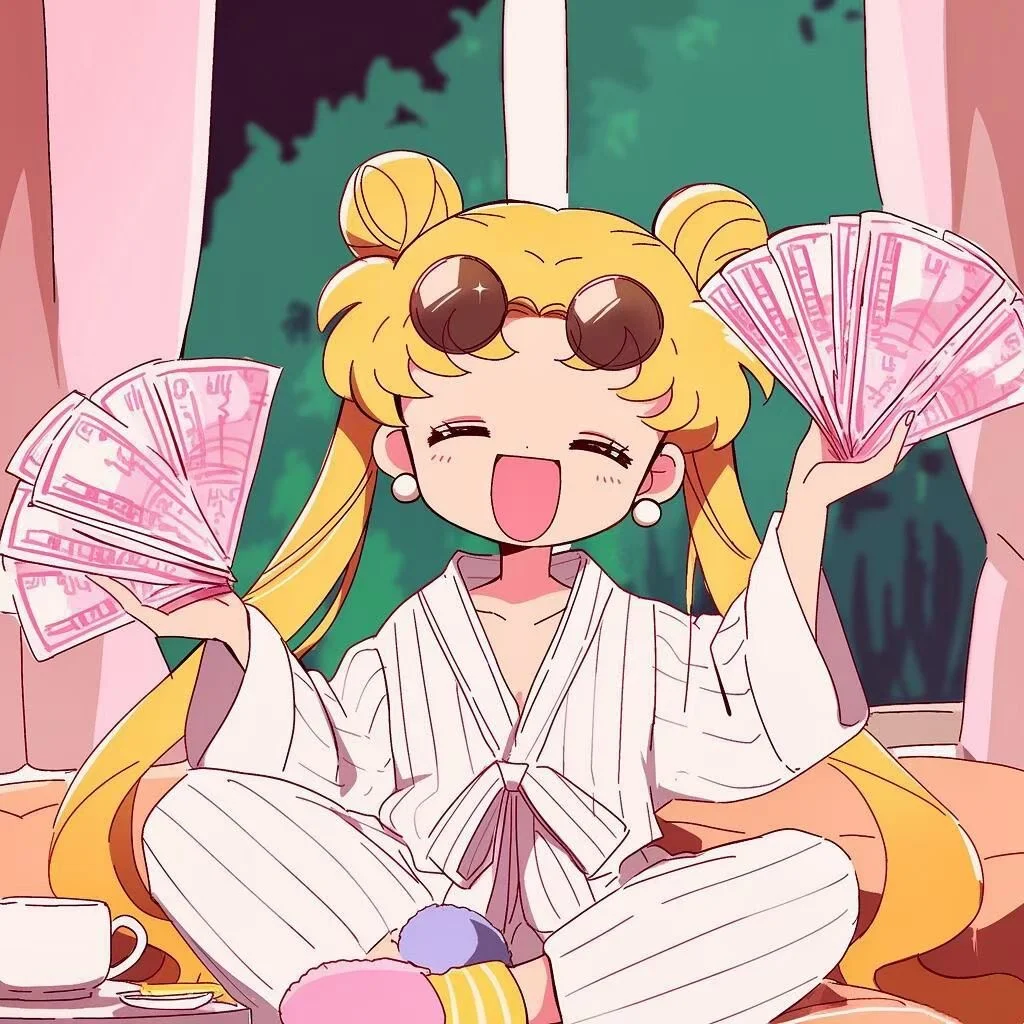 美女请发财！