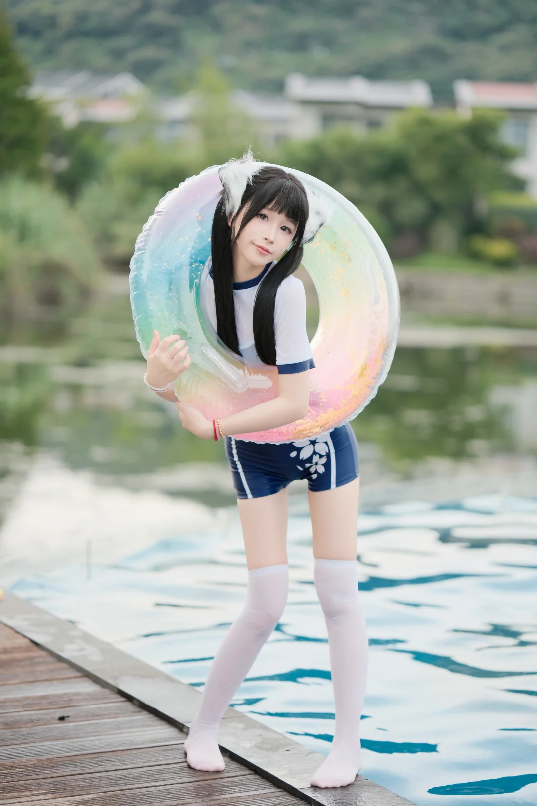 泳池长腿妹妹，爱了爱了