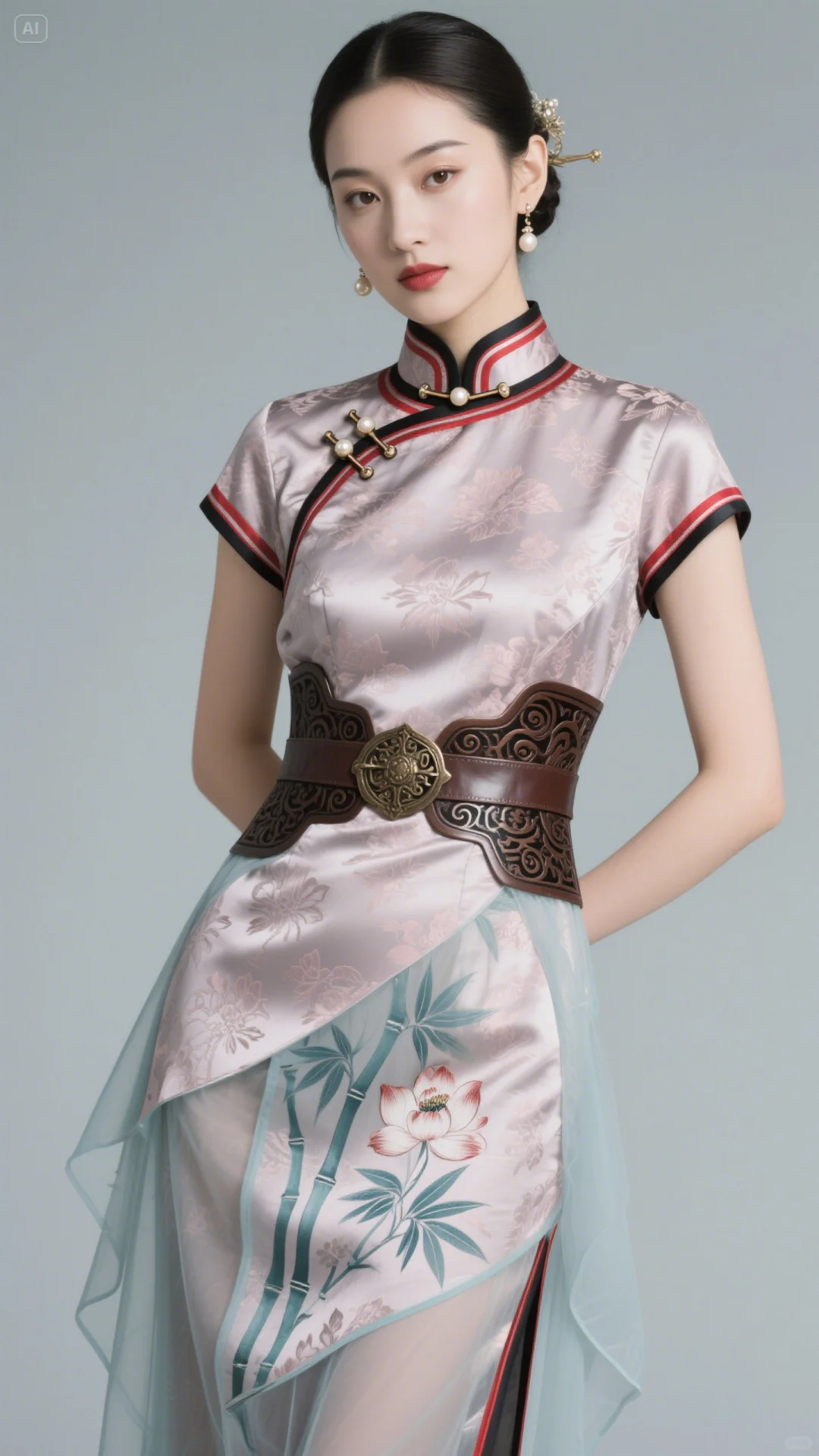 新中式旗袍、新中式礼服、旗袍、新中式服装设计