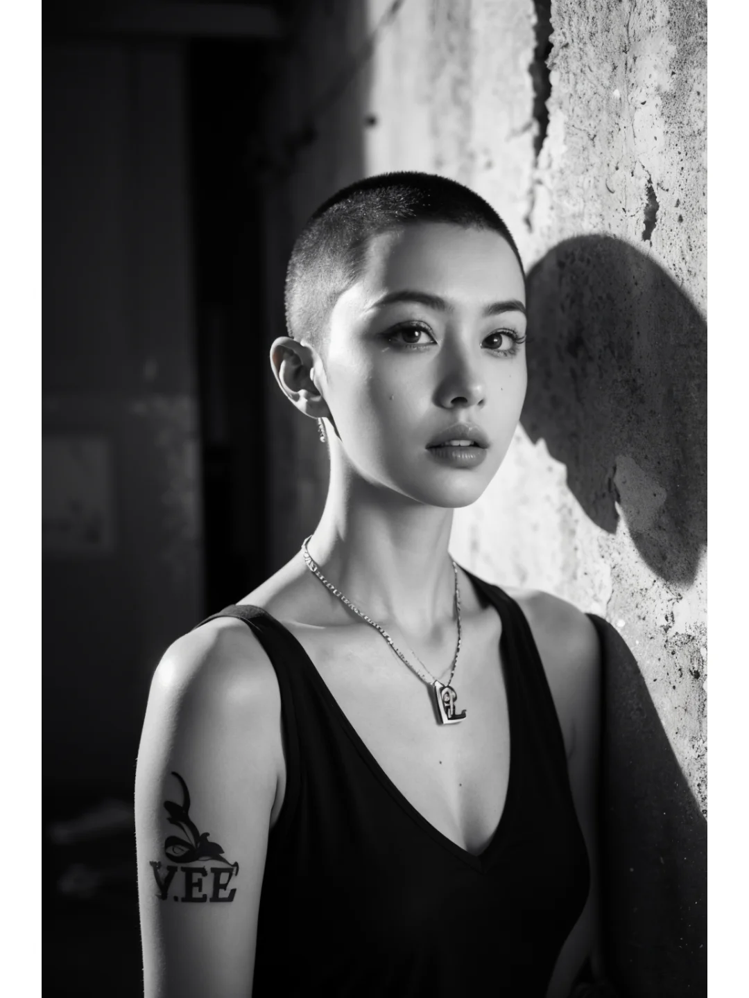 酷酷的女生寸头，姐要一直帅帅的