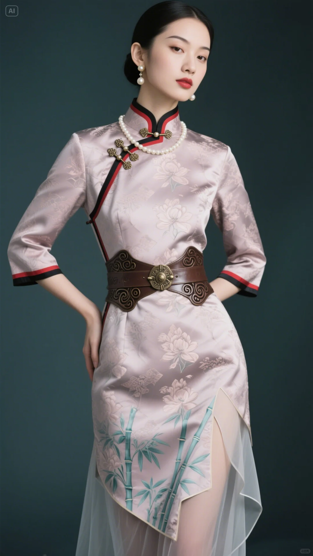 新中式旗袍、新中式礼服、旗袍、新中式服装设计