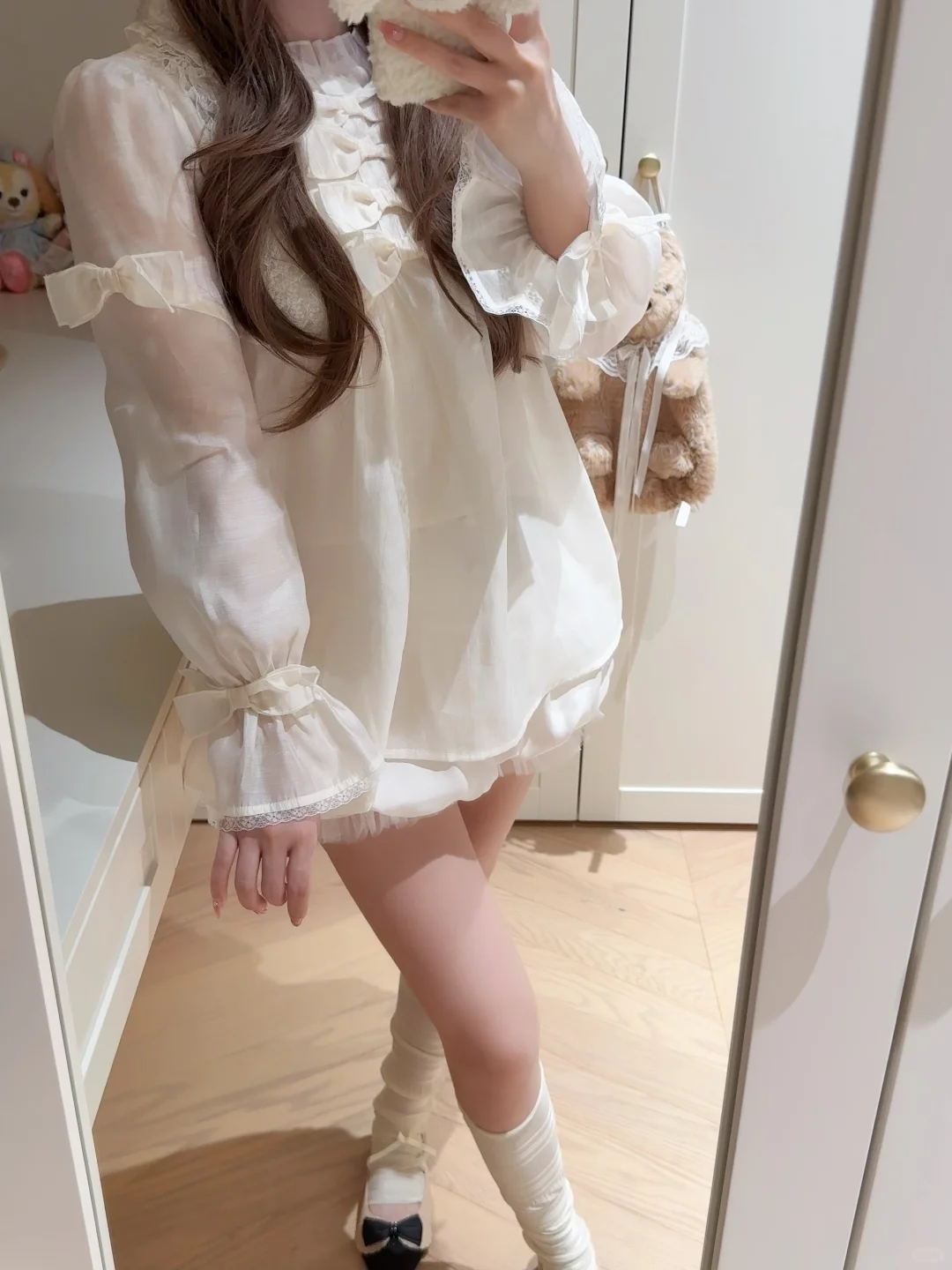 古早甜妹 配花苞裤简直是洋娃娃