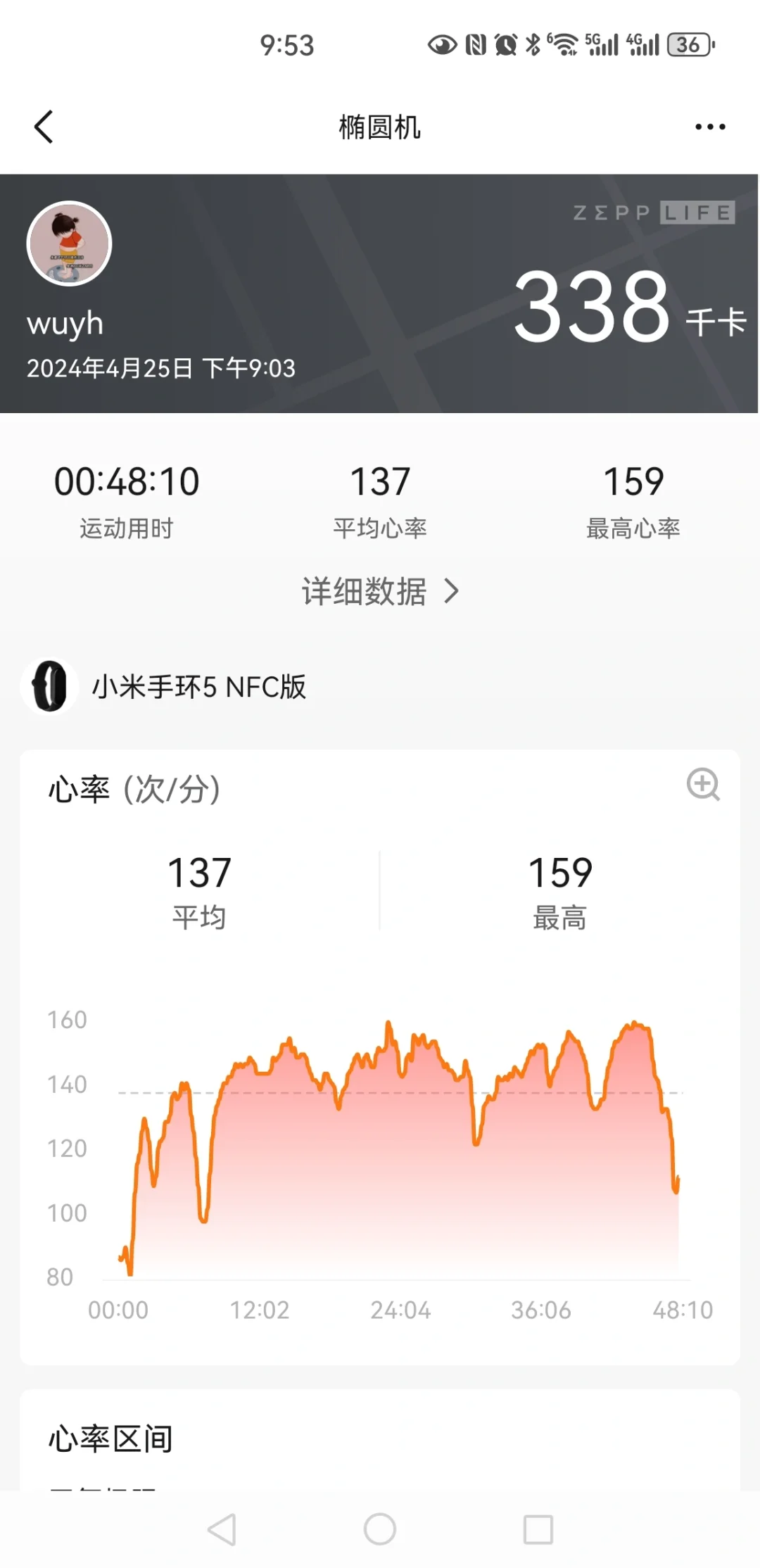 4月25日 16次运动打卡