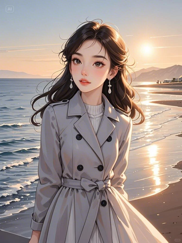 海风轻拂，心事随浪花散去🌊