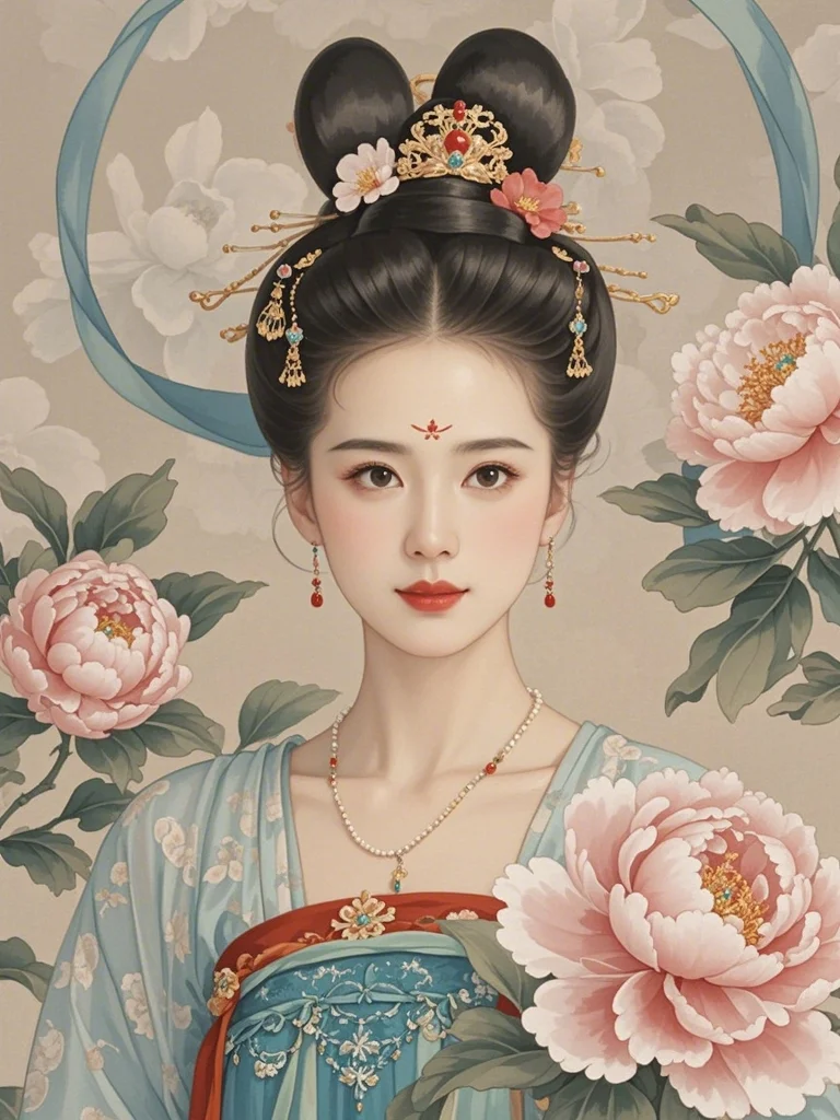 唐朝飞天发髻