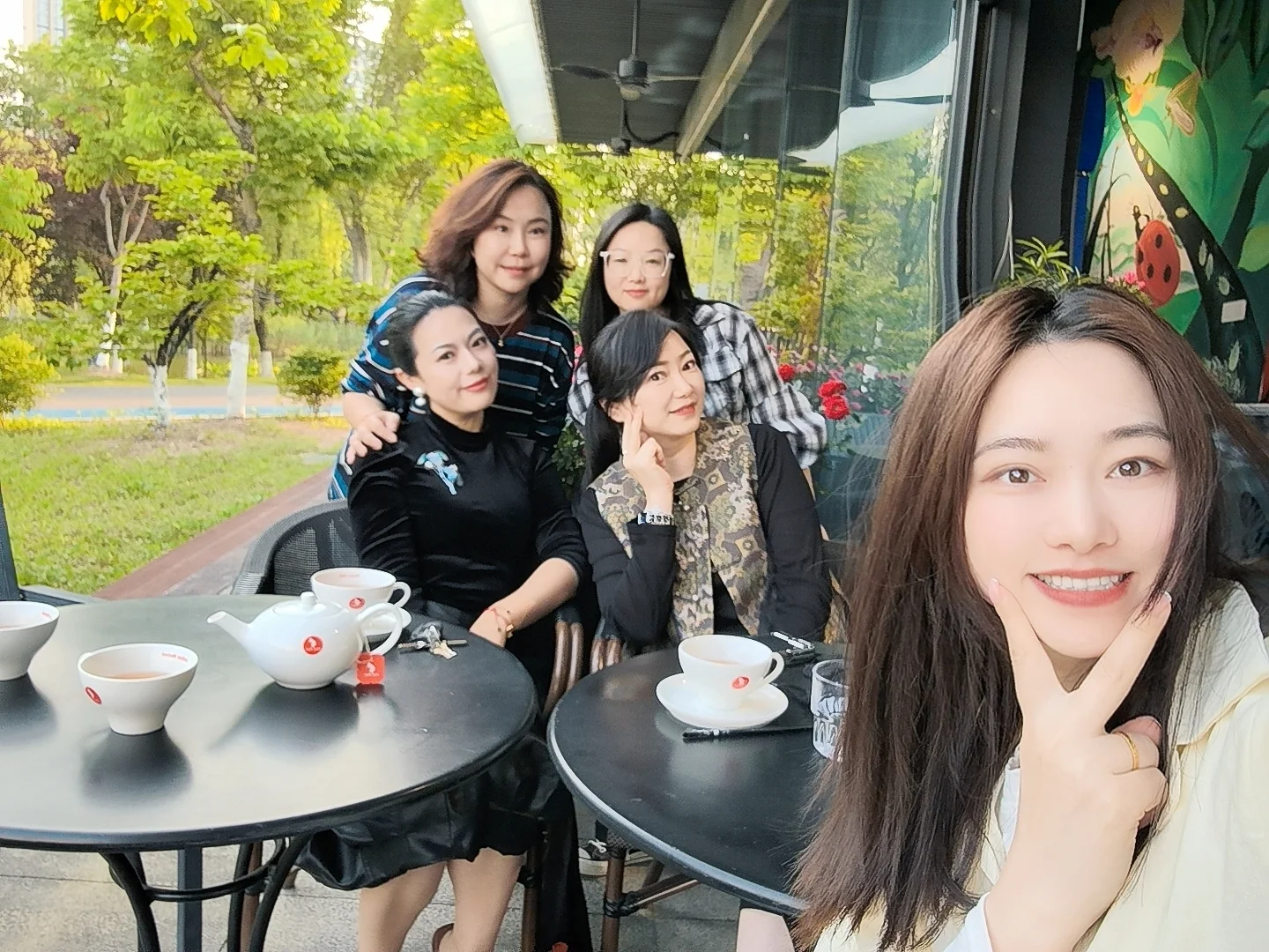 五个绝色大美女的同框美照