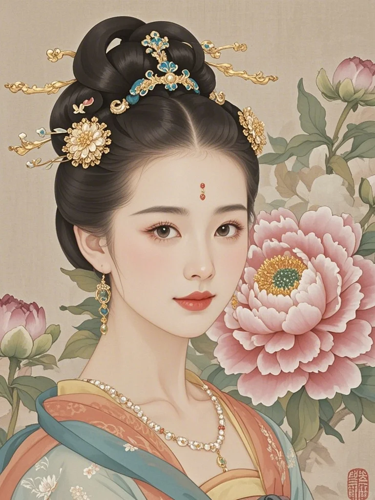 唐朝飞天发髻