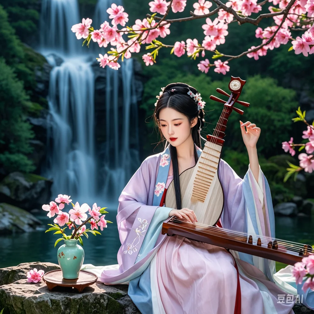 轻弹七音惹人醉，琴音幽幽入耳深