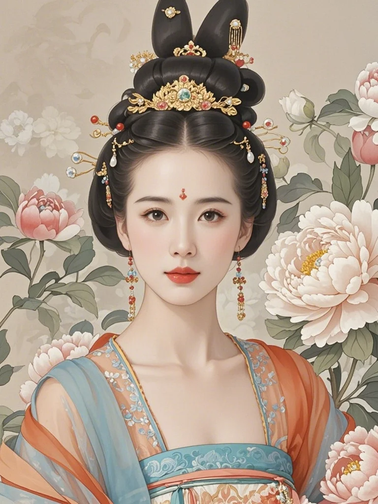 唐朝飞天发髻