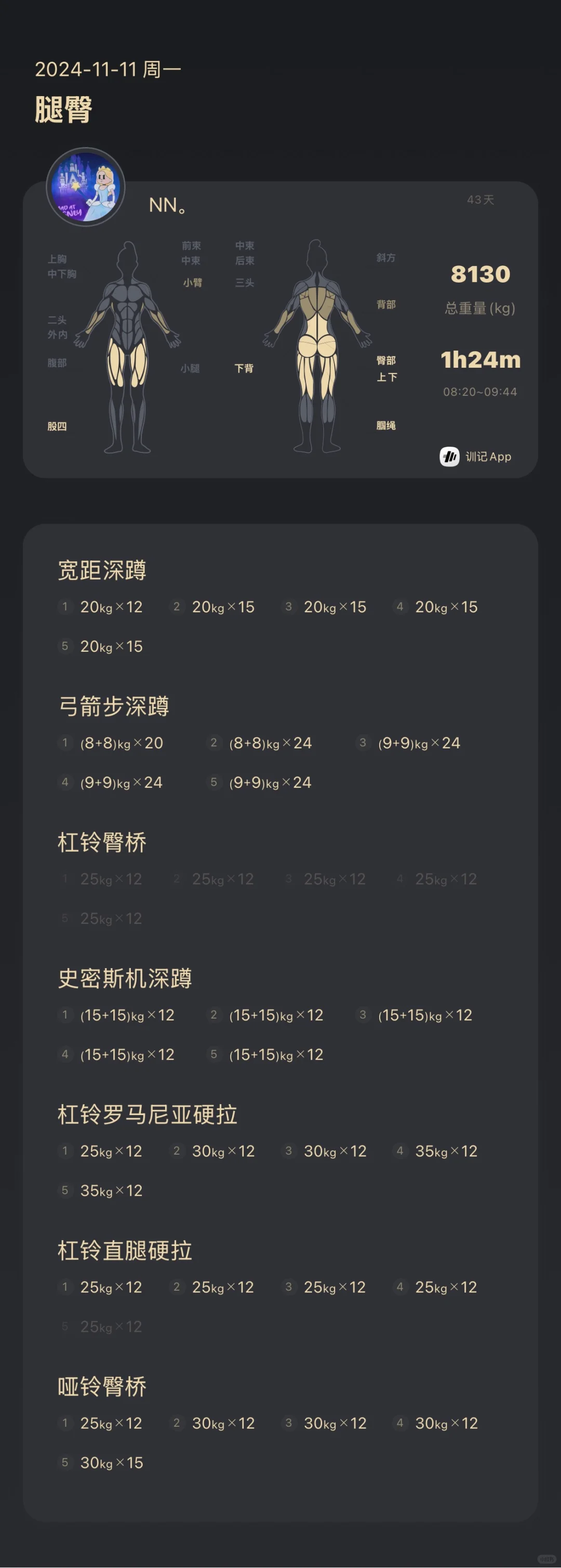 撸铁小白 不请私教 一周训练计划 控体重!!!