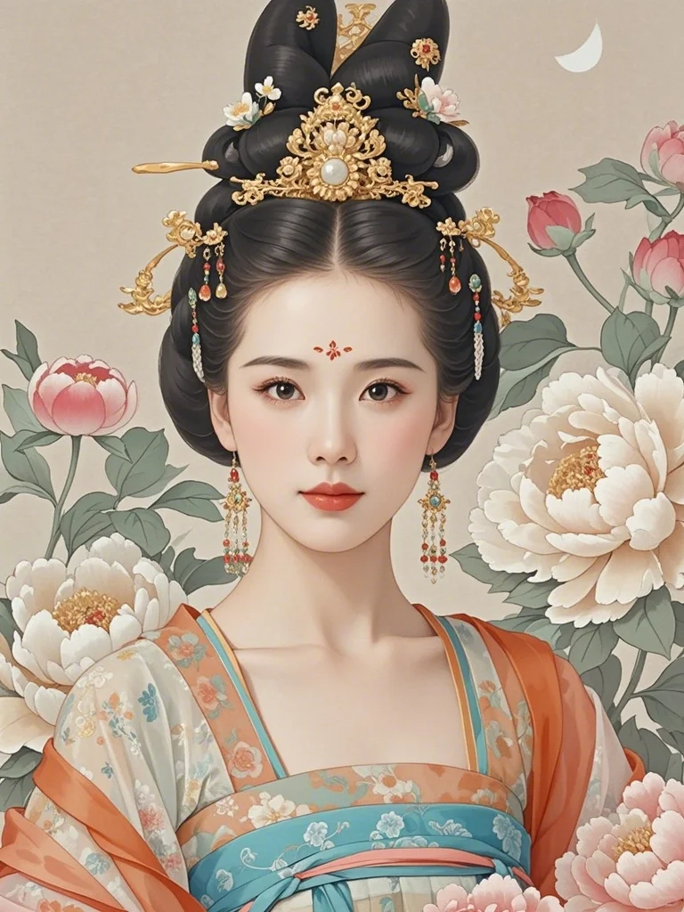 唐朝飞天发髻
