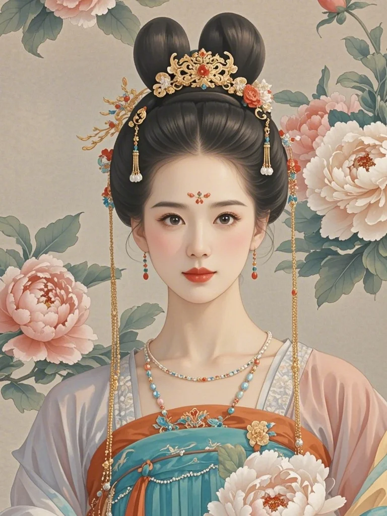 唐朝飞天发髻