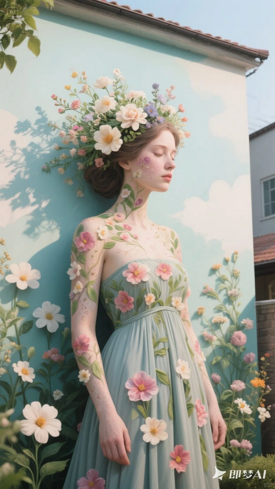 #美女图 #墙绘艺术 #平面广告设计 喜欢哪