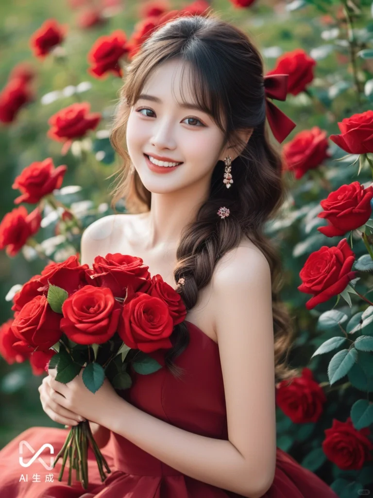 玫瑰花的浪漫邂逅🌹AI生成