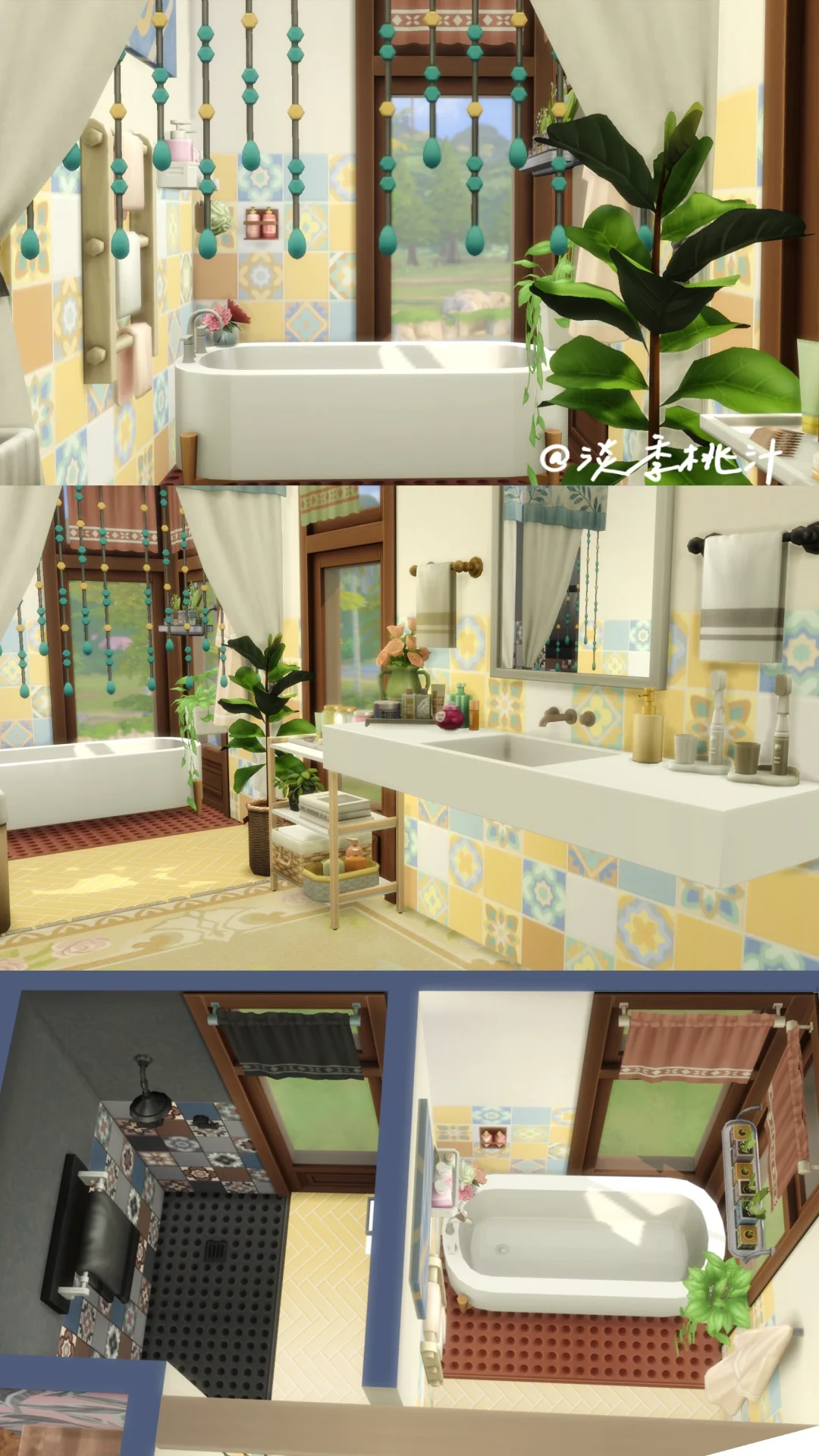 sims房屋改造｜柳溪水道玫瑰｜女铜复古小家