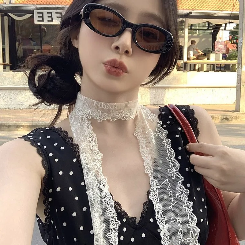 🌼夏日必备！优雅蕾丝领巾🌿