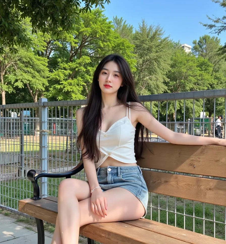 美景配美人夏天小吊带