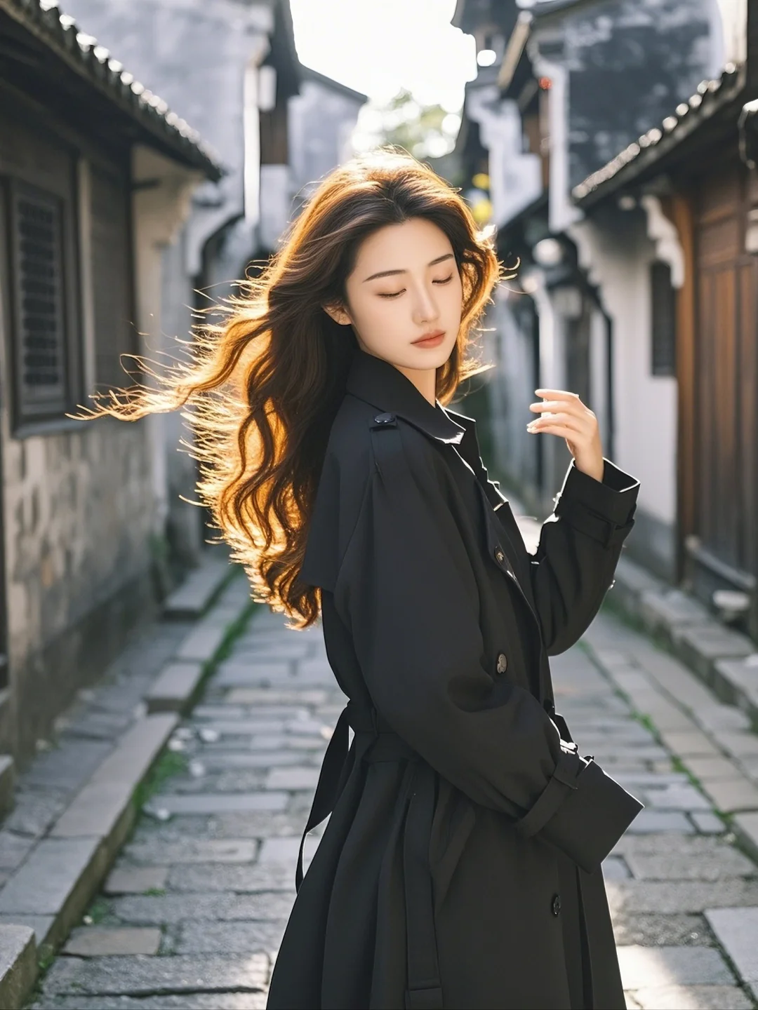 ✨[AI]古镇邂逅 | 清冷女神✨又美又飒✨