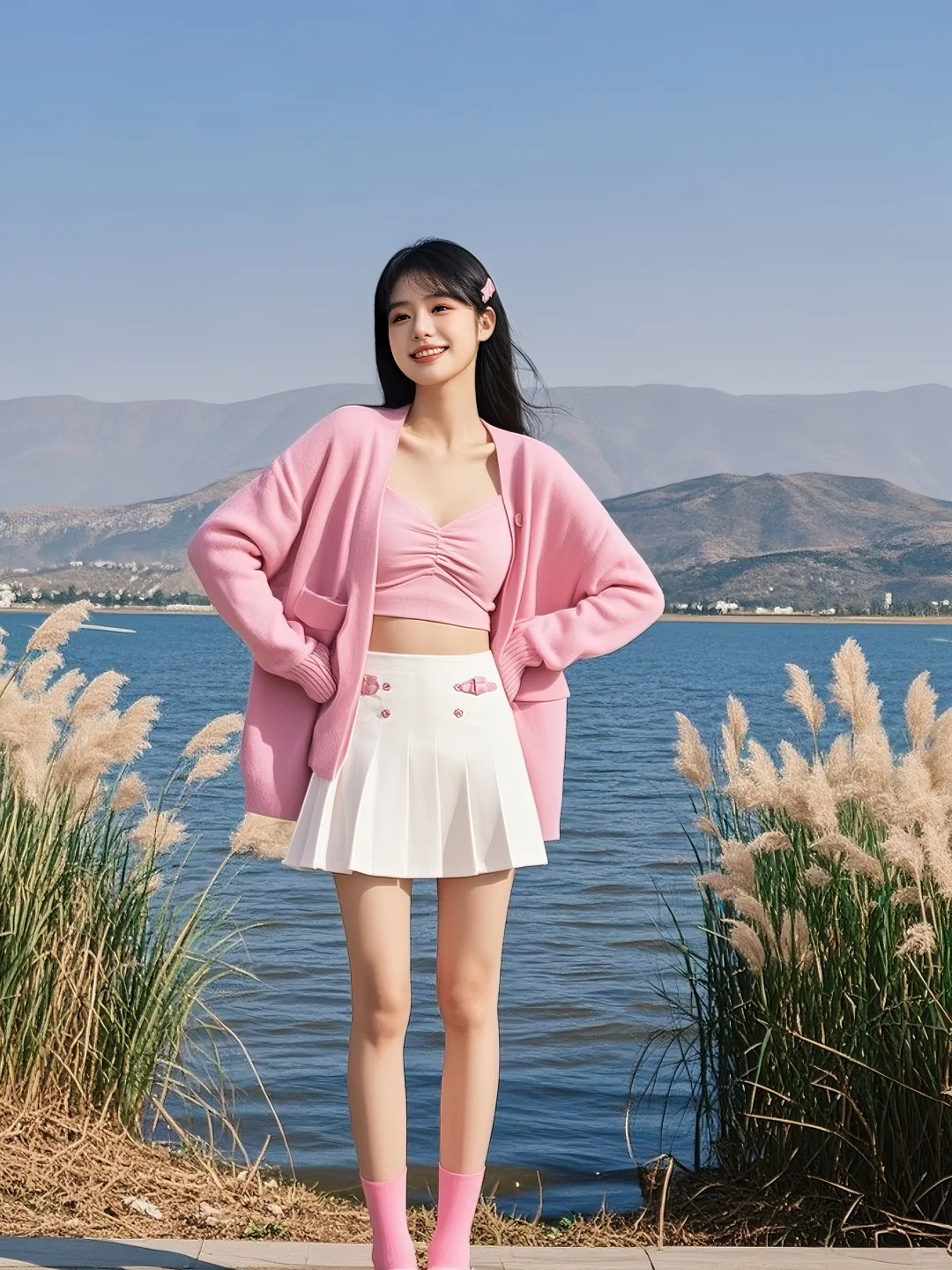 粉色氧气少女🍑把春天穿成会呼吸的水蜜桃
